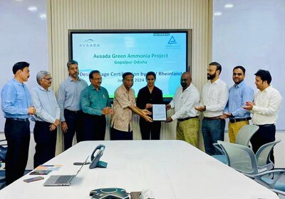 TÜV Rheinland Awards First Pre-Certification in India to Avaada Group for Green Hydrogen and Green Ammonia Production Facility at Gopalpur, Odisha